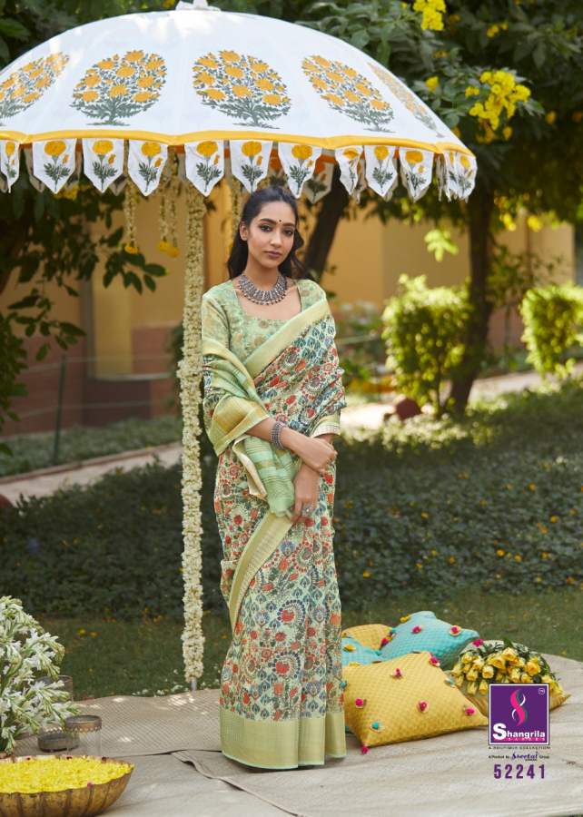 Shangrila Niharika Digital Soft Linen Daily Wear Saree Collections